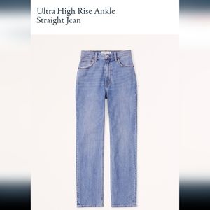 Abercrombie Ultra high rise ankle straight jean